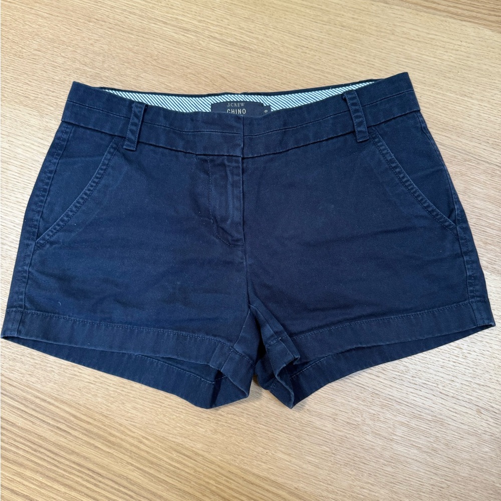 Jcrew Classic Cotton Chino Shorts Navy